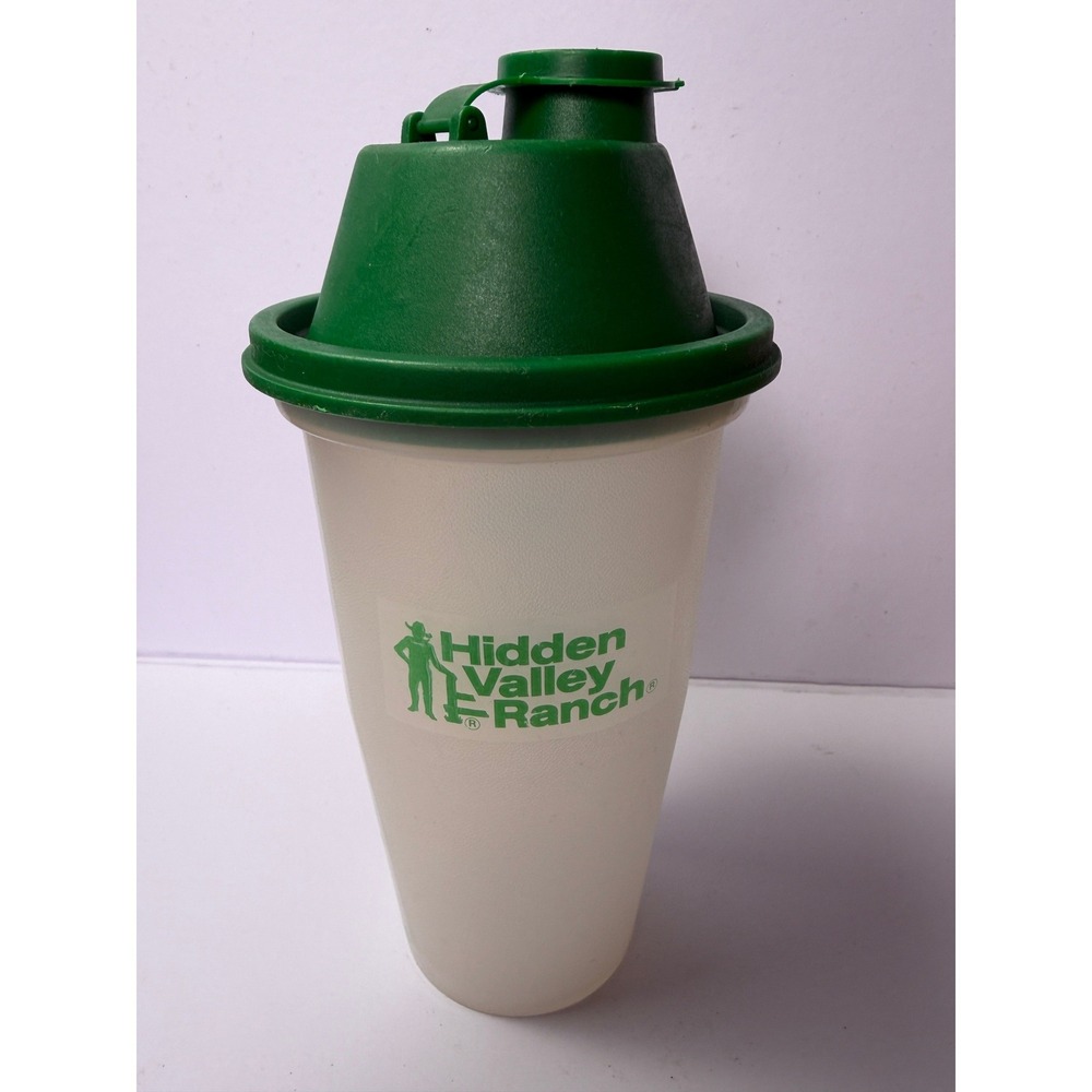 Vintage Hidden Valley Ranch Dressing Shaker Bottle 16oz Green Plastic Mixer USA